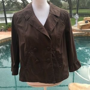 Noir Bouble Breasted Side Pockets Jacket